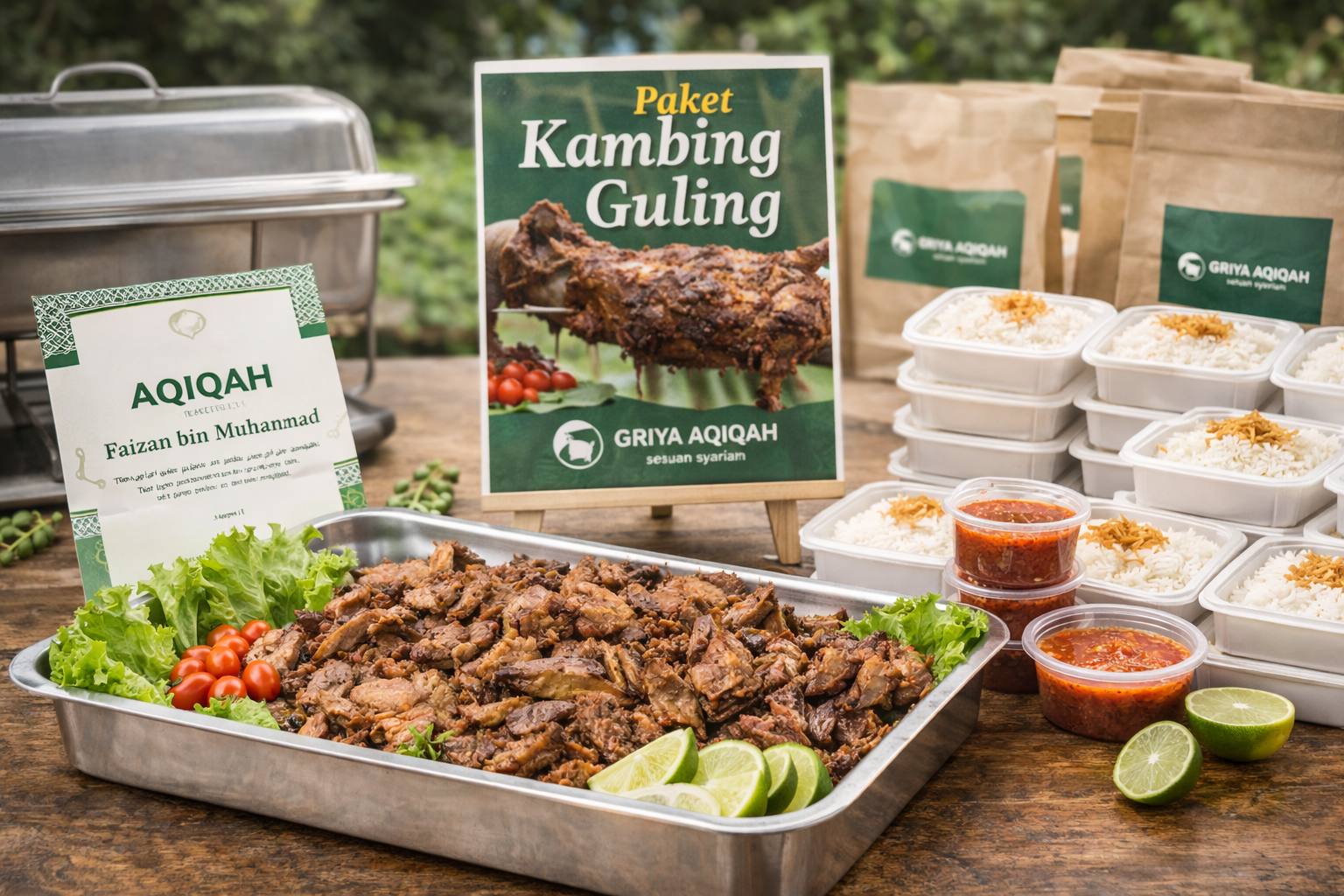 Kambing guling untuk acara keluarga